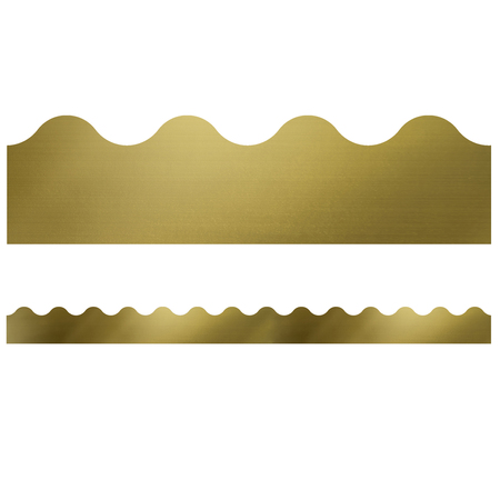 CARSON DELLOSA Sparkle + Shine Gold Foil Scalloped Borders, 39 Feet/Pack, PK6 108397